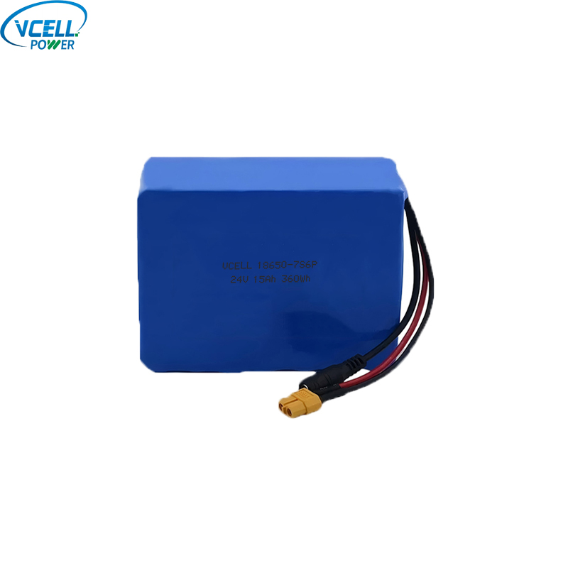 Batteria agli ioni di litio Ebike da 24 V 15 Ah