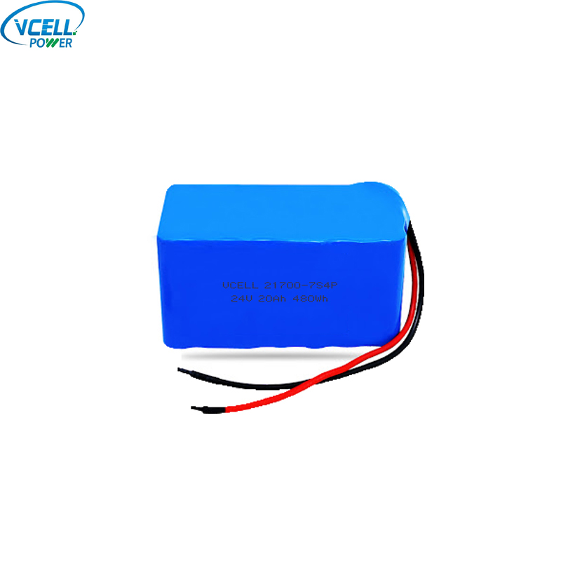 Pacco batteria agli ioni di litio 24V 20Ah 21700 7S4P