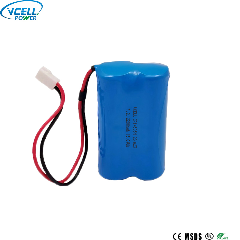 Pacco batteria principale al litio ER14505-2S da 7,2 V 2200 mAh